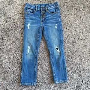 Girls High Rise Skinny Jeans Button Fly size 6 There A Bouts Brand